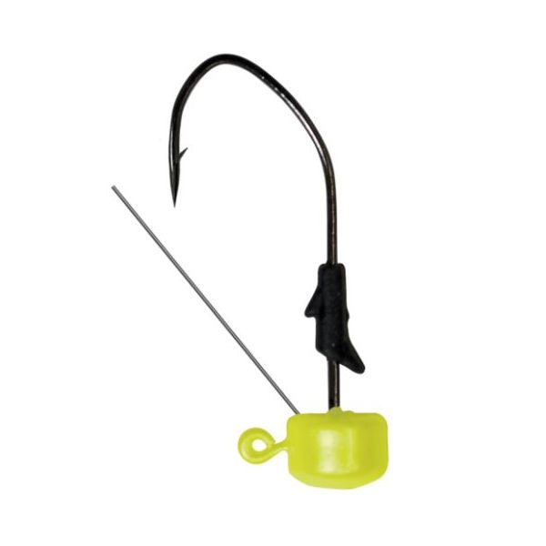 EAGLE CLAW PRO-V FINESSE JIG WEEDLESS 3/16 OZ - CHARTREUSE  