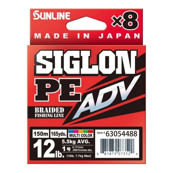 SUNLINE SIGLON PE ADV X8 150 M MULTICOLOR #2,5 - 30 LB - 13,6 KG - 0.270MM