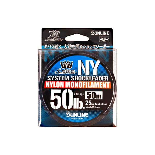 SUNLINE SYSTEM SHOCK LEADER NY 50 M CLEAR #24 - 100 LB - 0.810 MM