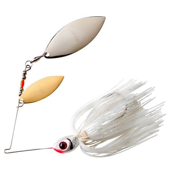 BOOYAH DOUBLE WILLOW BLADE 3/8 OZ - SATIN SILVER GLIMMER