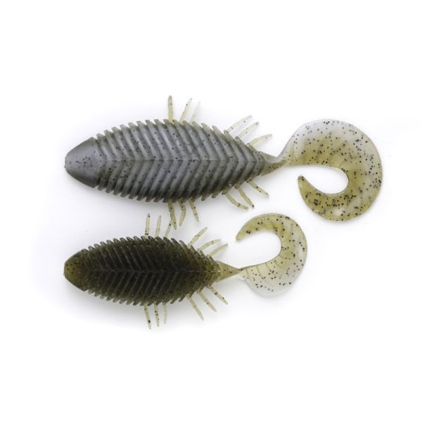 IMAKATSU FLAT HEAD CURLY 4INCH - WATER MELON PEPPER/WHITEBERRY