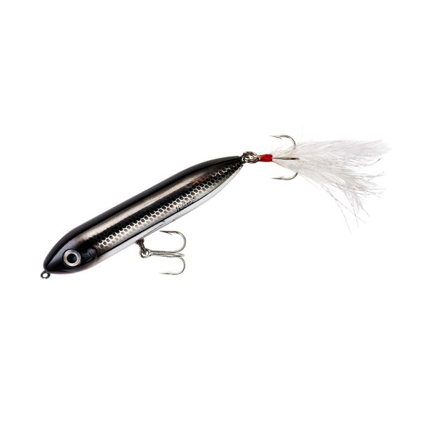 HEDDON FEATHER DRESSED SUPER SPOOK JR. - BLK SHINR